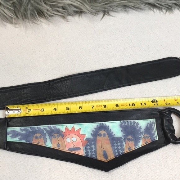 Vintage painted Leather D ring Belt main image 8